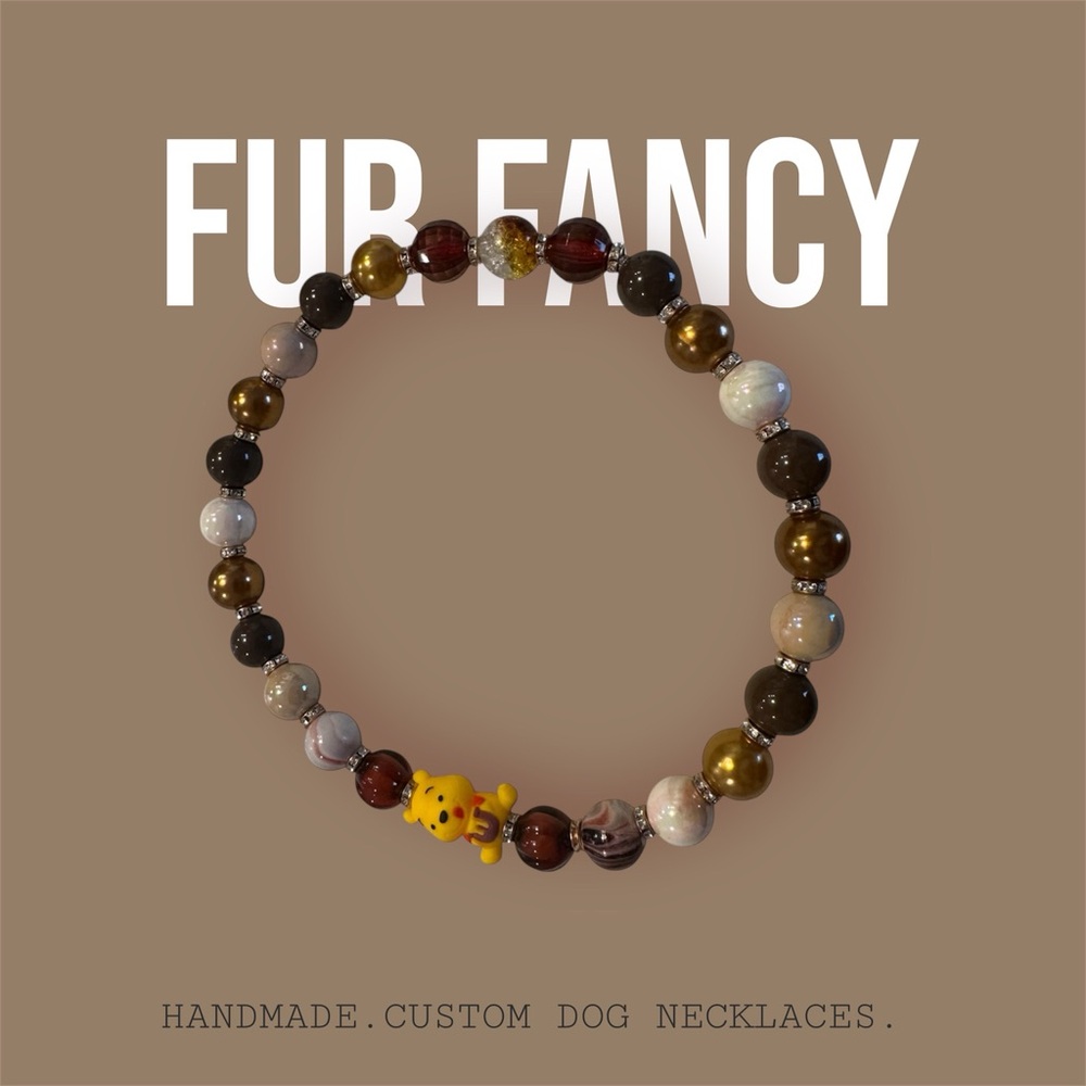 Colorful Beaded Dog Necklace